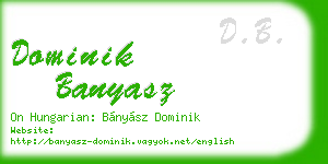 dominik banyasz business card