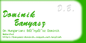 dominik banyasz business card